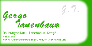 gergo tanenbaum business card